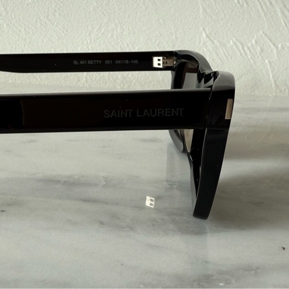 Saint Laurent SL 461 Betty Black Rectangular Sunglasses - Picture 4 of 10